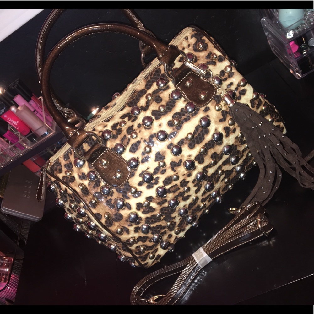 Leopard print handbag